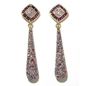 Heidi Daus Sparking Sensation Pave Drop Earrings